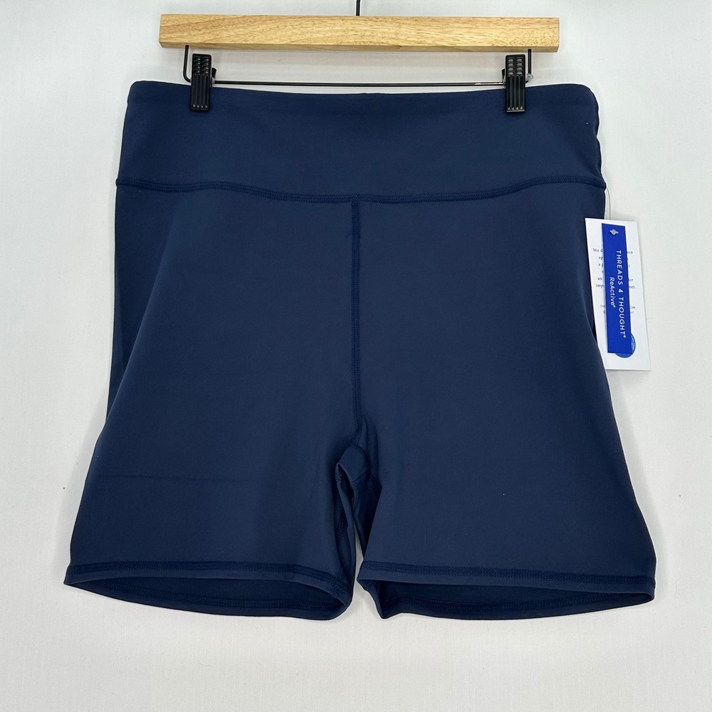 Threads 4 Thought Womens Athleisure Bike Shorts Navy Blue ReActive‎ Size XXL